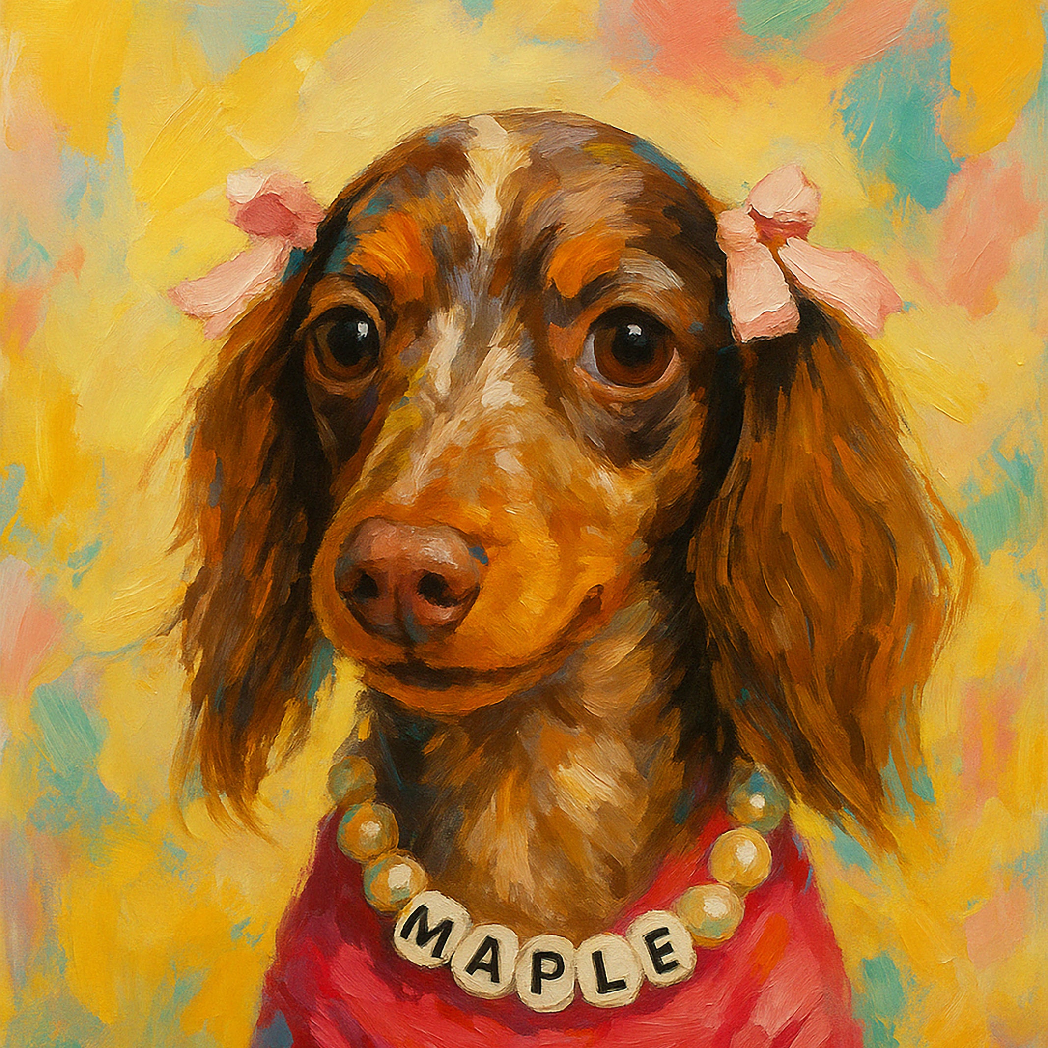 Custom Pet Portrait Canvas- Abstract Style