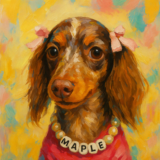 Custom Pet Portrait Canvas- Abstract Style