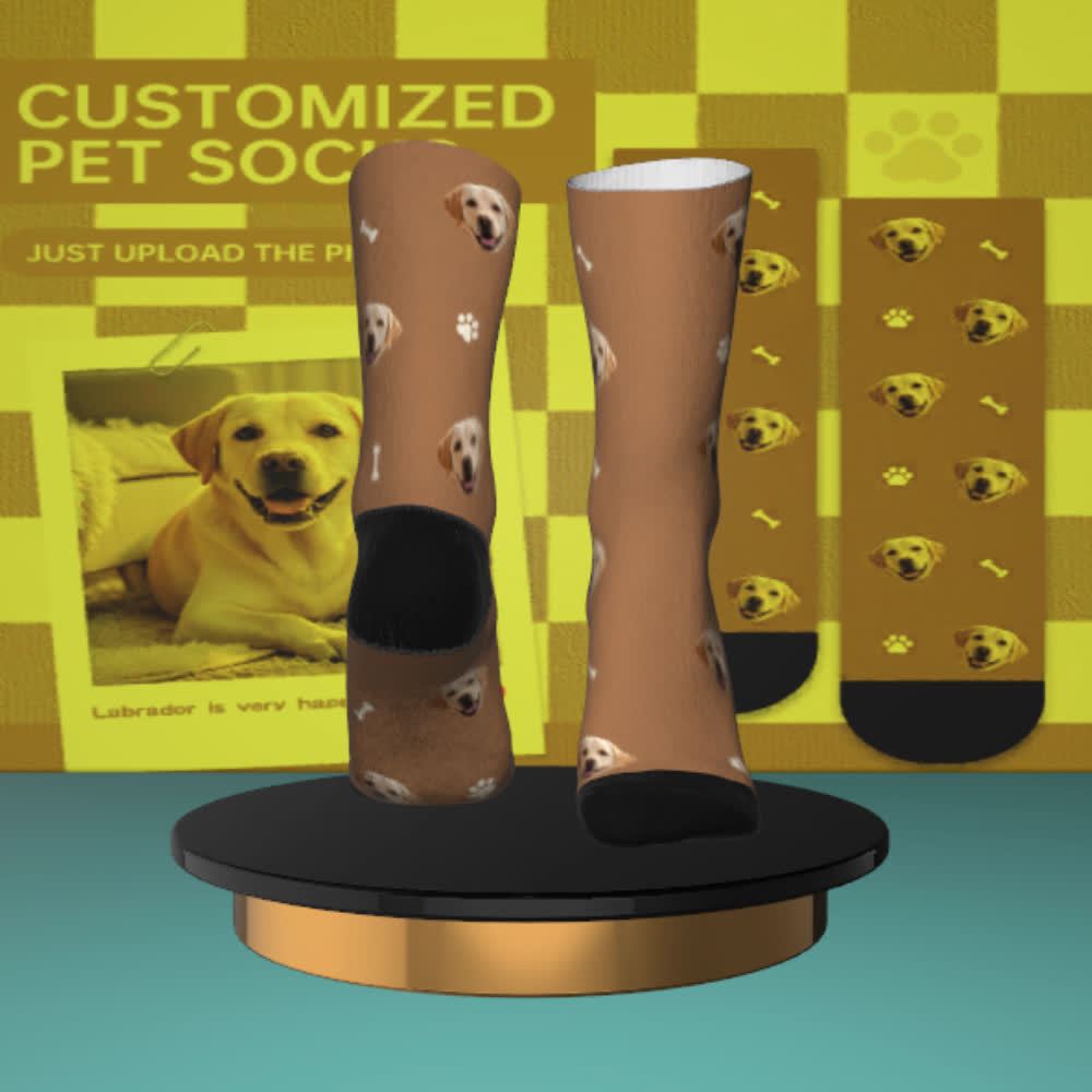 Custom Pet Portrait Socks