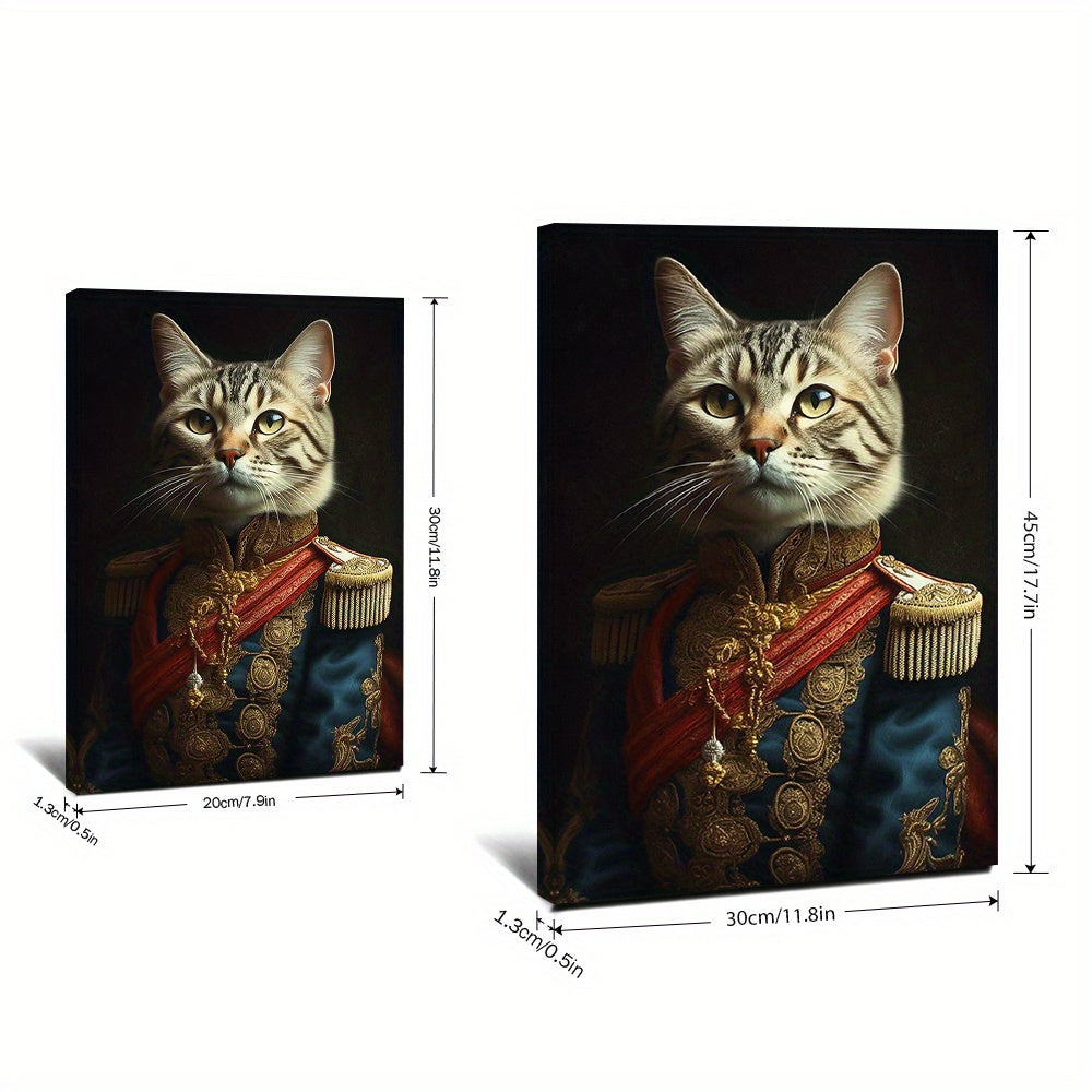 Custom Pet Portrait - Hand-Painted Regal Royal Animal Canvas Art