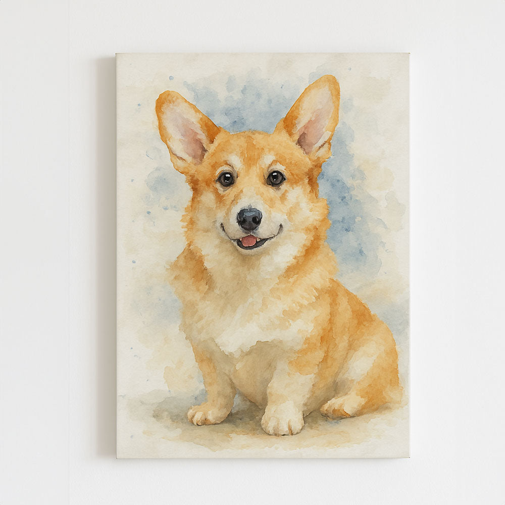 Custom Pet Portrait Watercolor Style