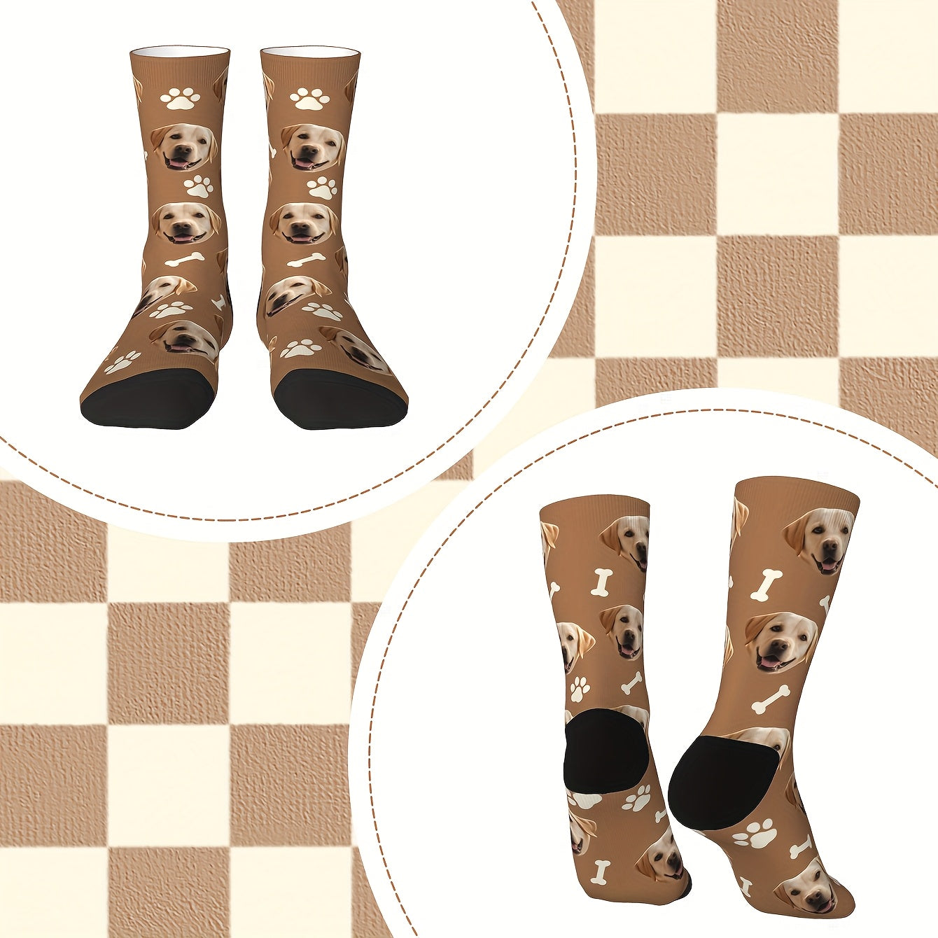 Custom Pet Portrait Socks