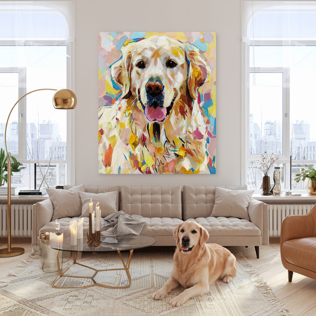 Custom Pet Portrait Canvas- Abstract Style
