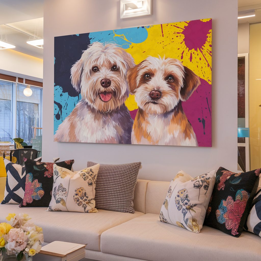 Custom Pet Portrait Canvas- Abstract Style
