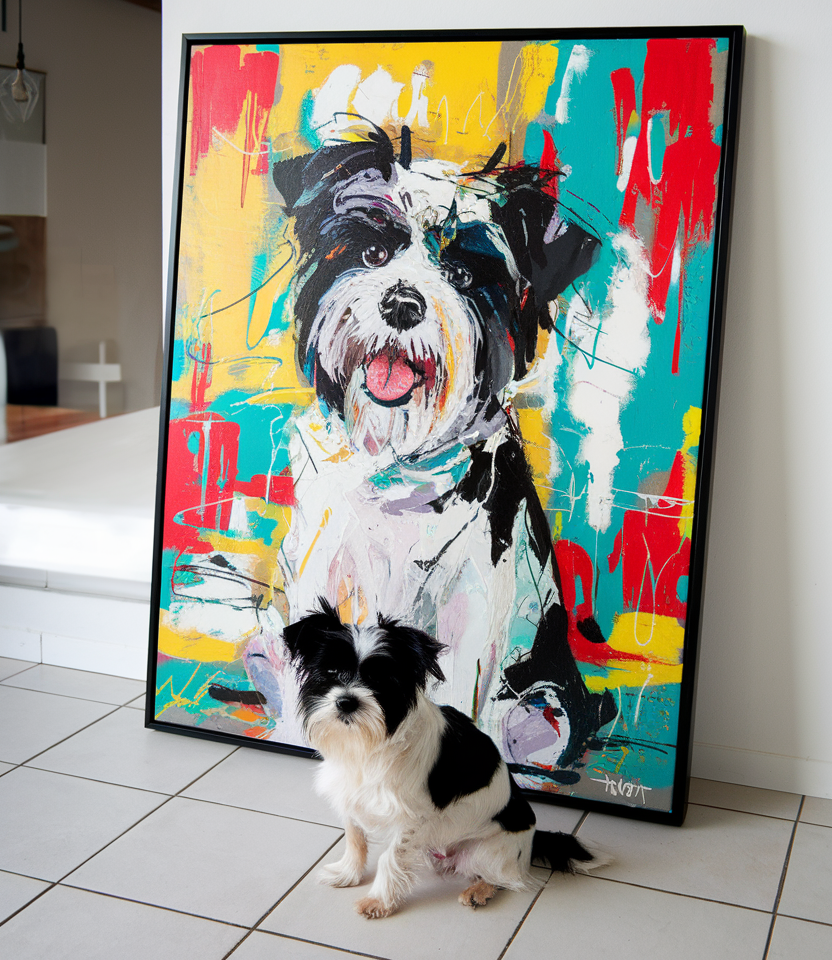 Custom Pet Portrait Canvas- Abstract Style