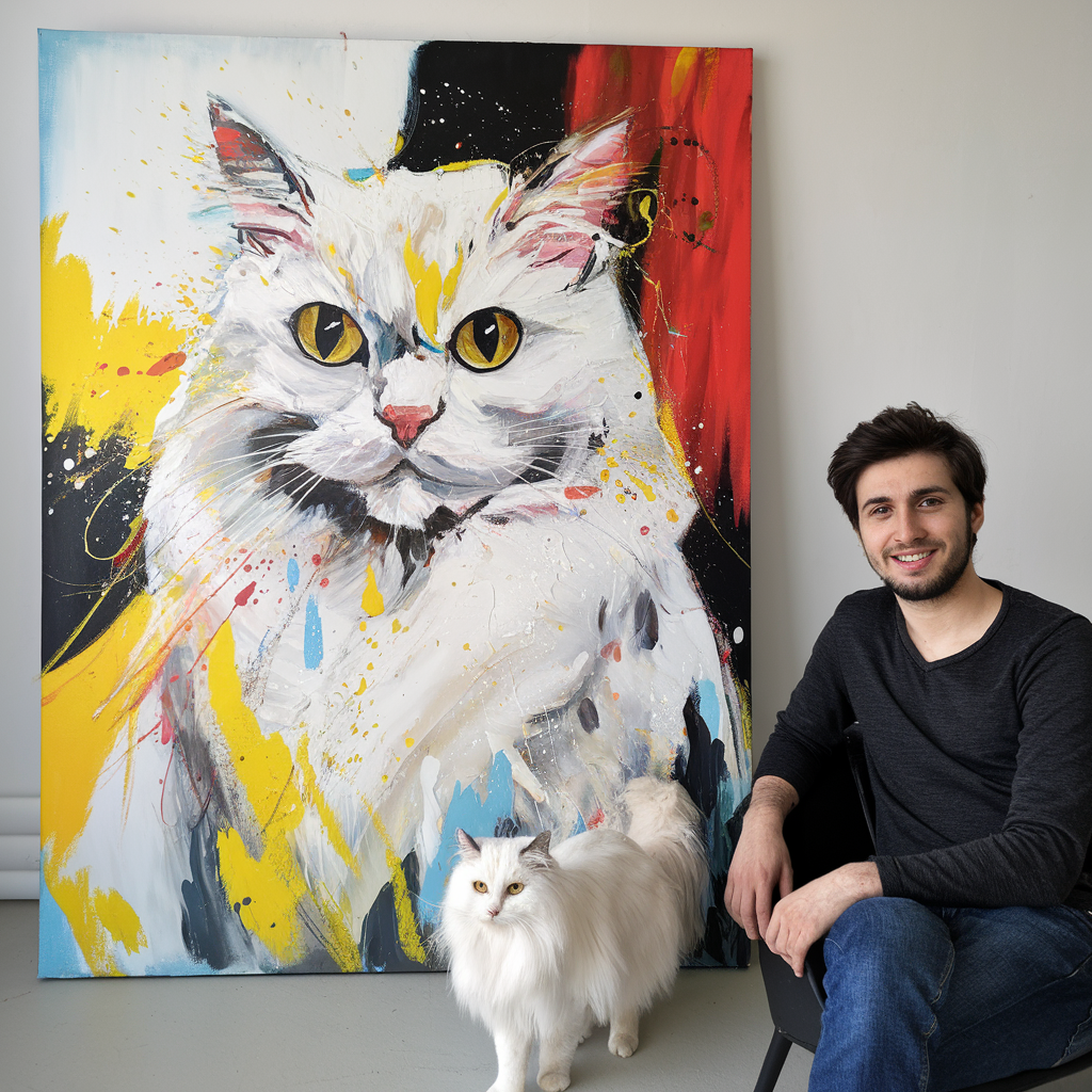 Custom Pet Portrait Canvas- Abstract Style