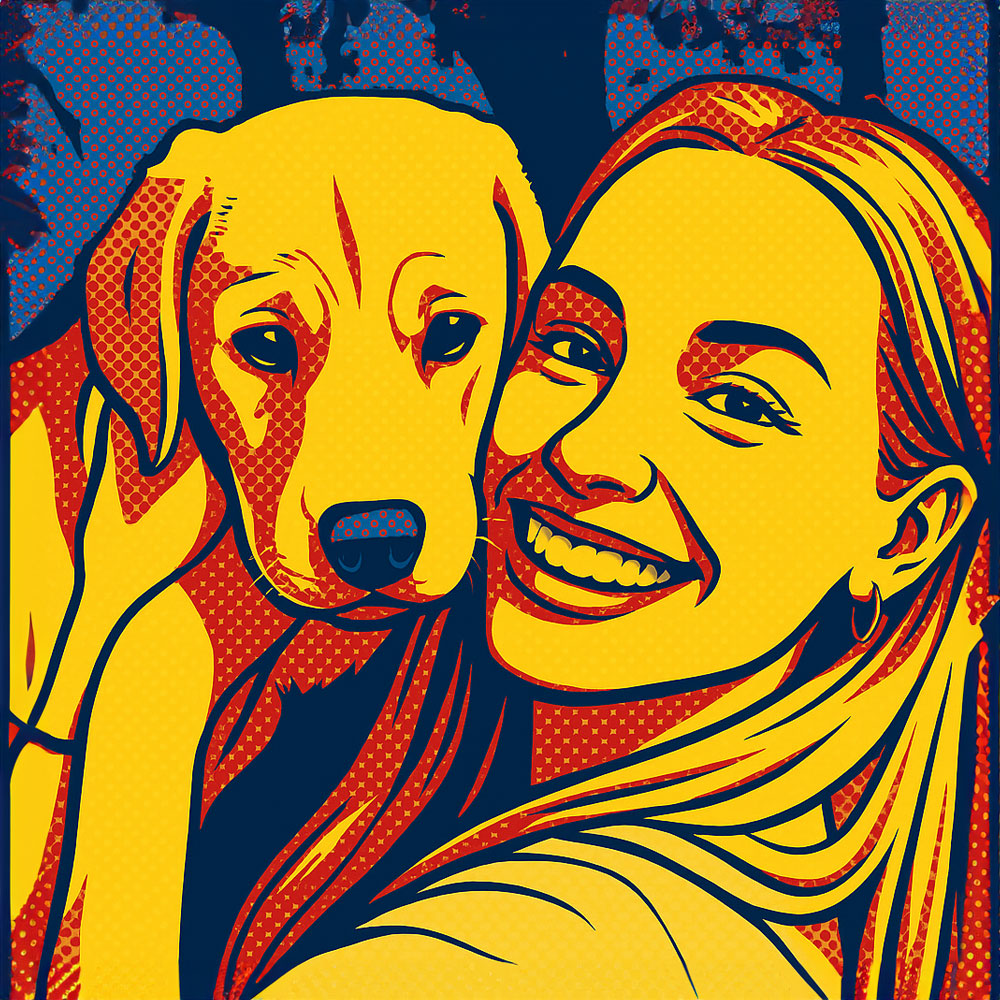 Custom Pet Portrait Pop Art Style